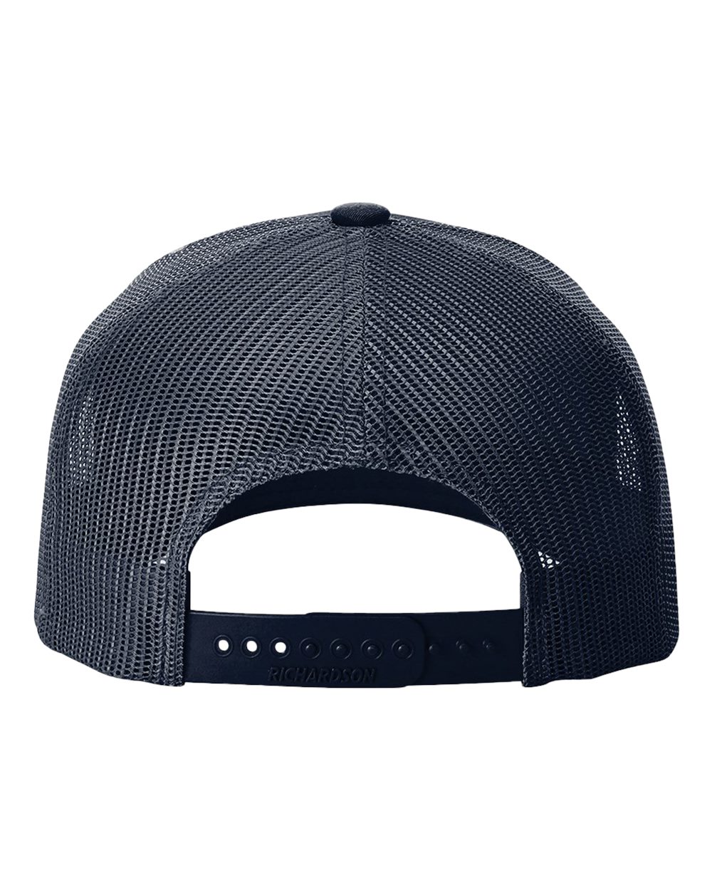 Rear View of Navy/ White Five-Panel Trucker with Rope Cap - 112FPR