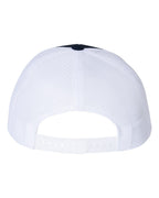 Rear View of Navy/ White Low Pro Trucker Cap - 115