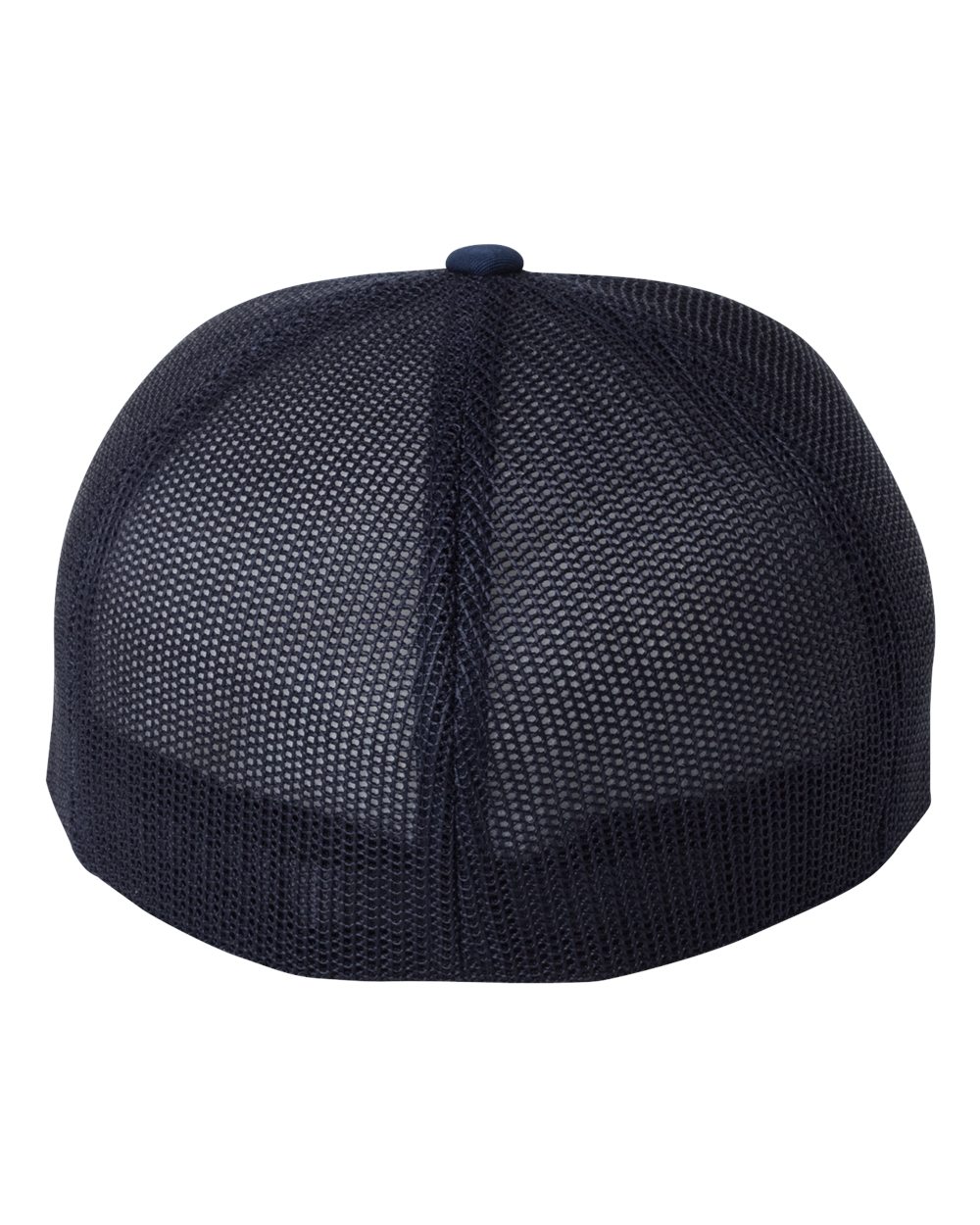 Rear View of Navy/ White/ Navy Trucker Cap - 6511