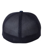 Rear View of Navy/ White/ Navy Trucker Cap - 6511