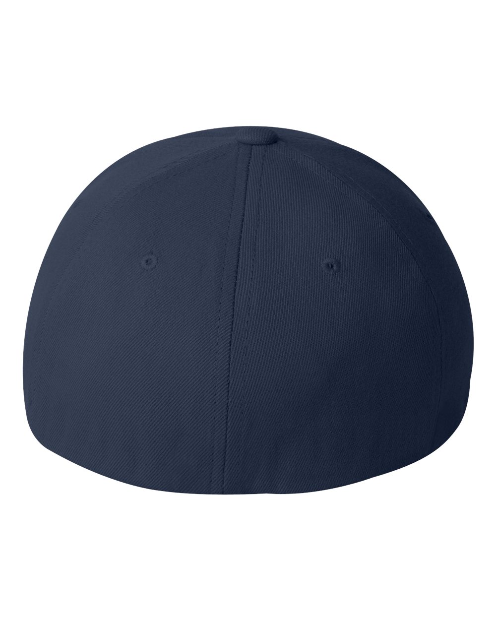 Rear View of Navy Wool-Blend Cap - 6477