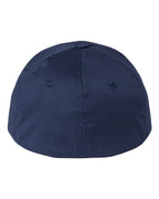 Rear View of Navy Youth Cotton Blend Cap - 6277Y
