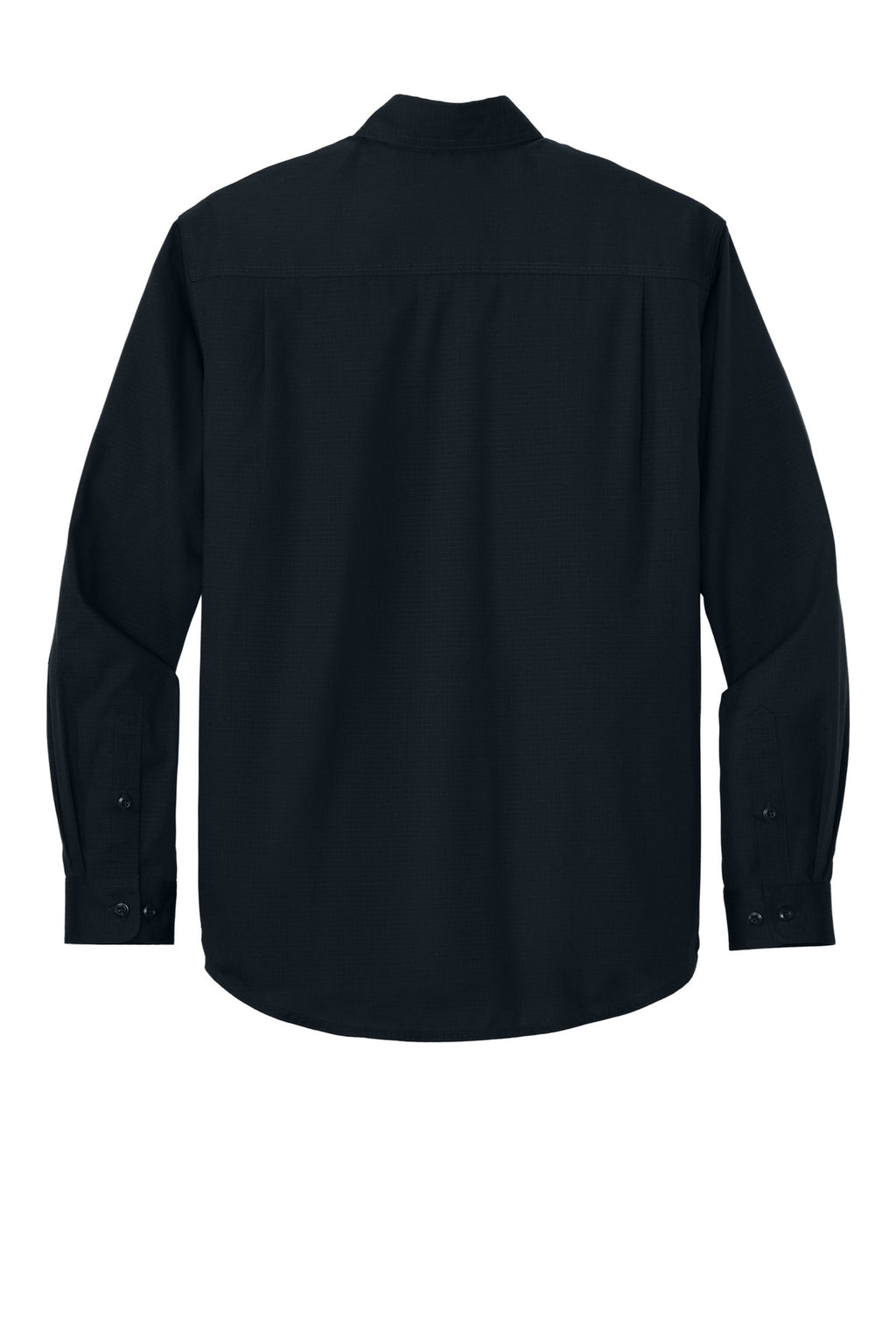 Rear View of NavyBlue CornerStone Long Sleeve Select Ripstop Shirt CSW174