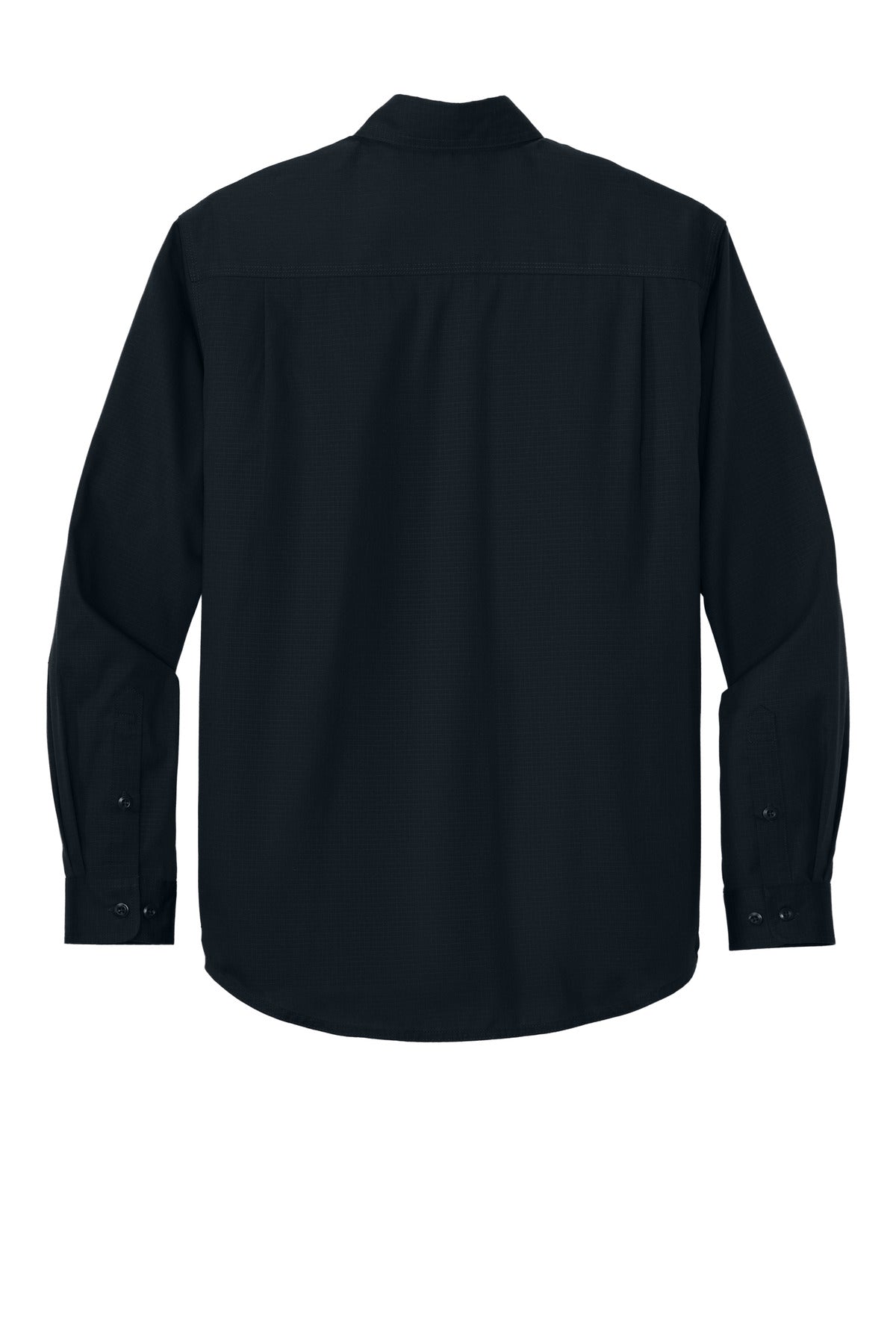Rear View of NavyBlue CornerStone Long Sleeve Select Ripstop Shirt CSW174