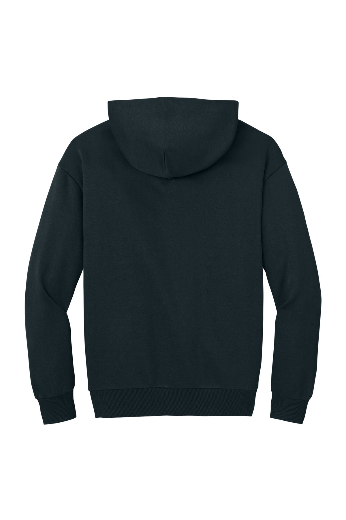 Rear View of NavyBlue District V.I.T. Heavyweight Fleece Hoodie DT6150