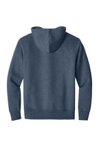 Rear View of NavyHthr District V.I.T. Super Heavyweight Fleece Hoodie DT6600