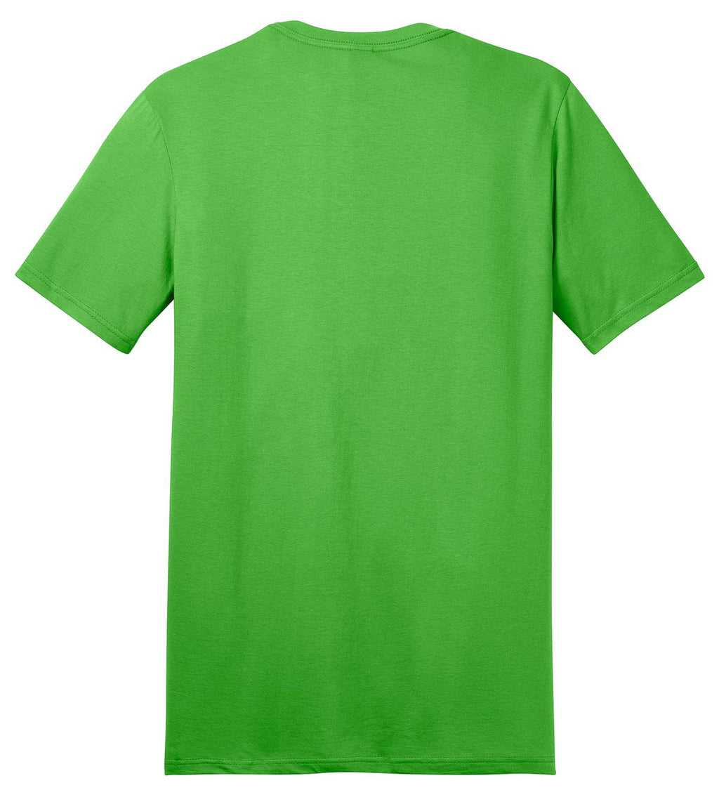 Rear View of Neon Green District The Concert Tee DT5000