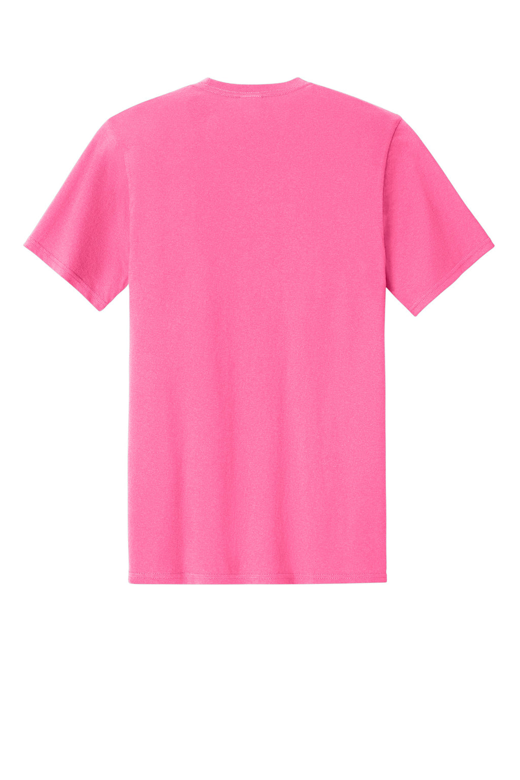 Rear View of NeonPink Port & Co Easy Cotton Tee PC43