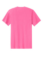 Rear View of NeonPink Port & Co Easy Cotton Tee PC43