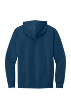 Rear View of Neptune Blue District V.I.T. Fleece Hoodie DT6100