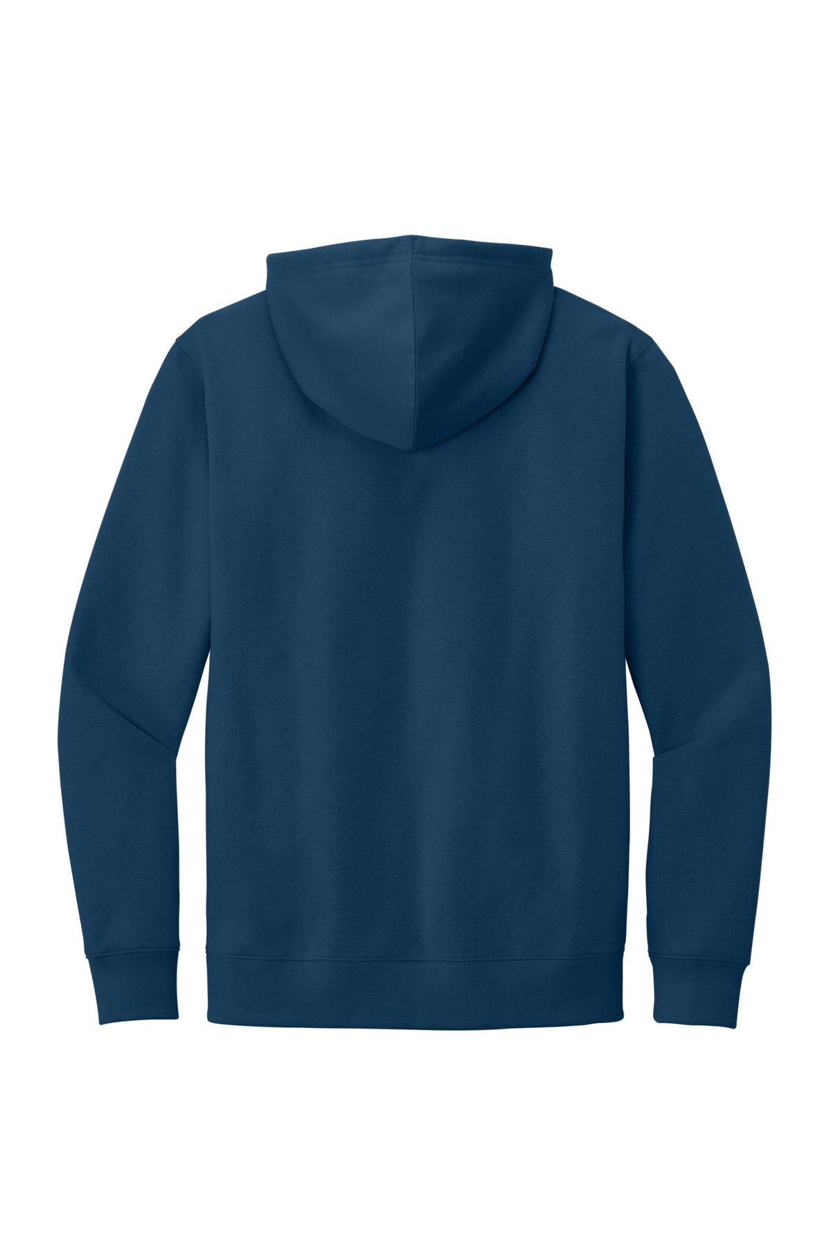 Rear View of Neptune Blue District V.I.T. Fleece Hoodie DT6100