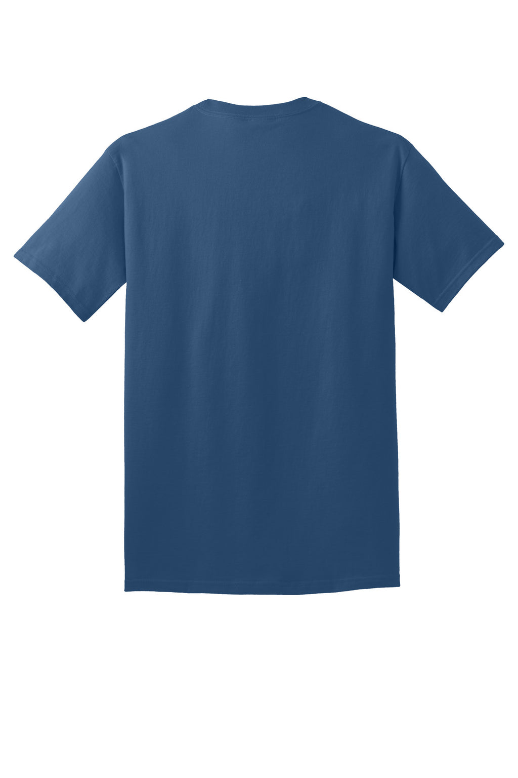 Rear View of NeptuneBl Port & Co Core Cotton Tee. PC54