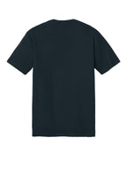 Rear View of New Navy District Perfect Tri Tee. DM130