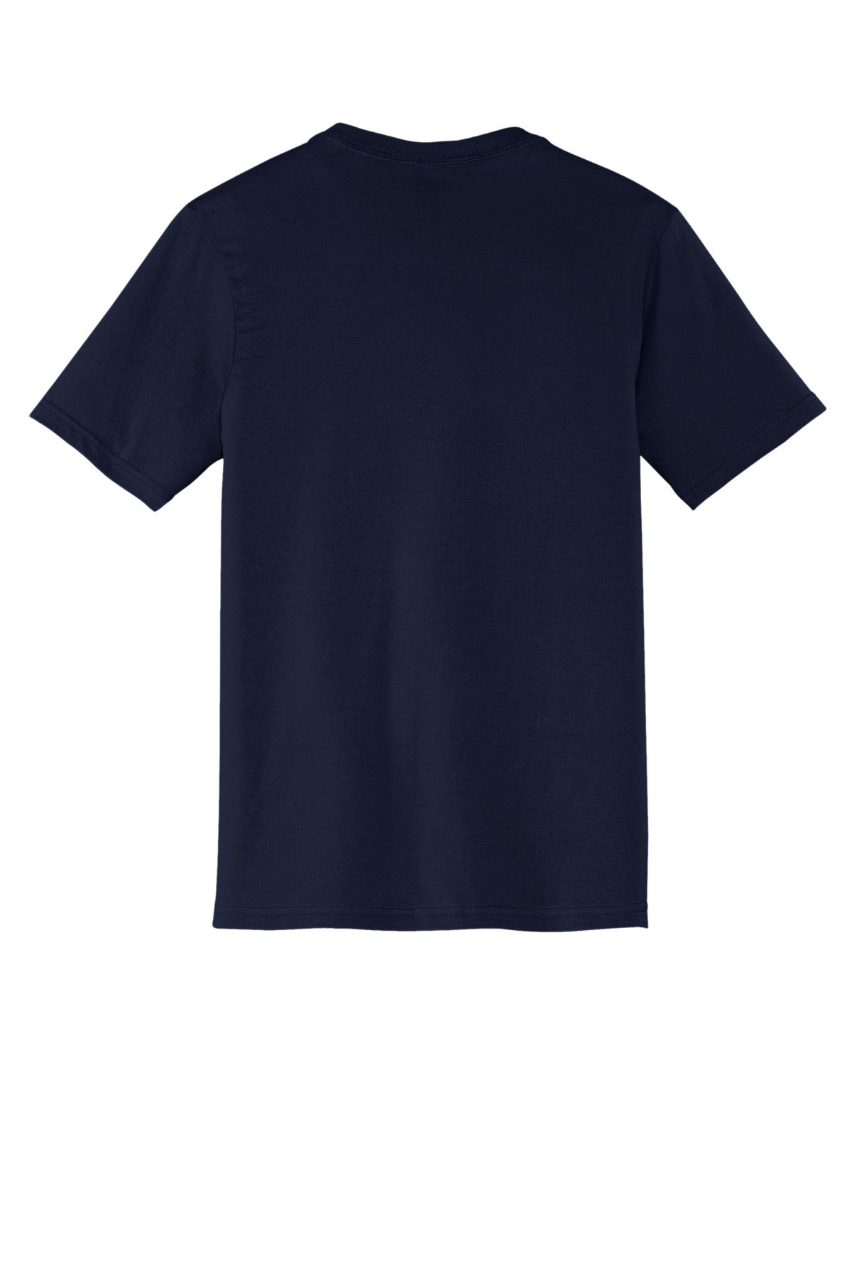 Rear View of New Navy District Very Important Tee V-Neck. DT6500