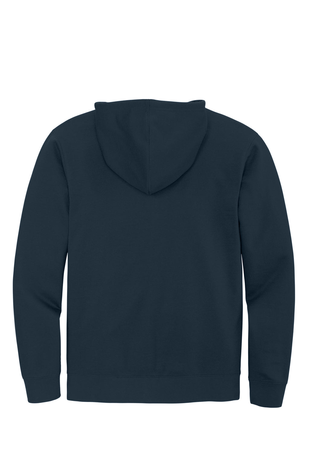 Rear View of New Navy District V.I.T. Fleece Full-Zip Hoodie DT6102