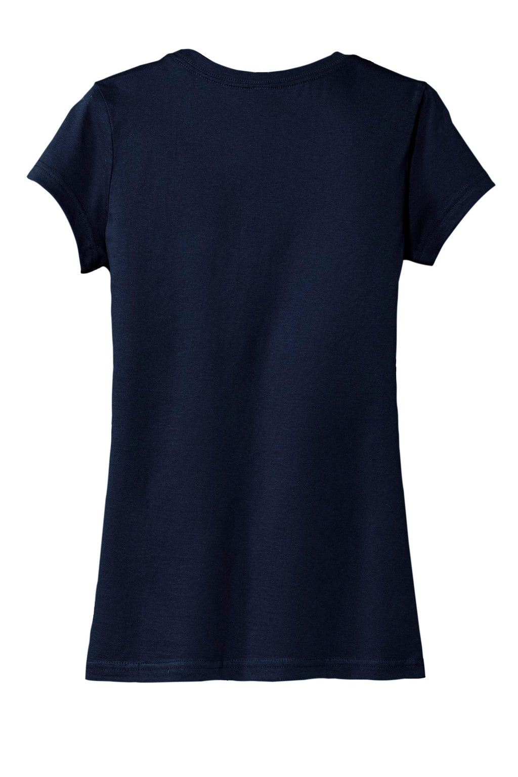 Rear View of New Navy District Women's Fitted Very Important Tee . DT6001