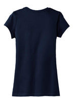 Rear View of New Navy District Women's Fitted Very Important Tee . DT6001