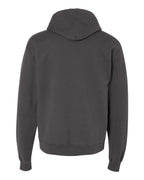 Rear View of New Railroad Grey Garment-Dyed Hooded Sweatshirt - GDH450
