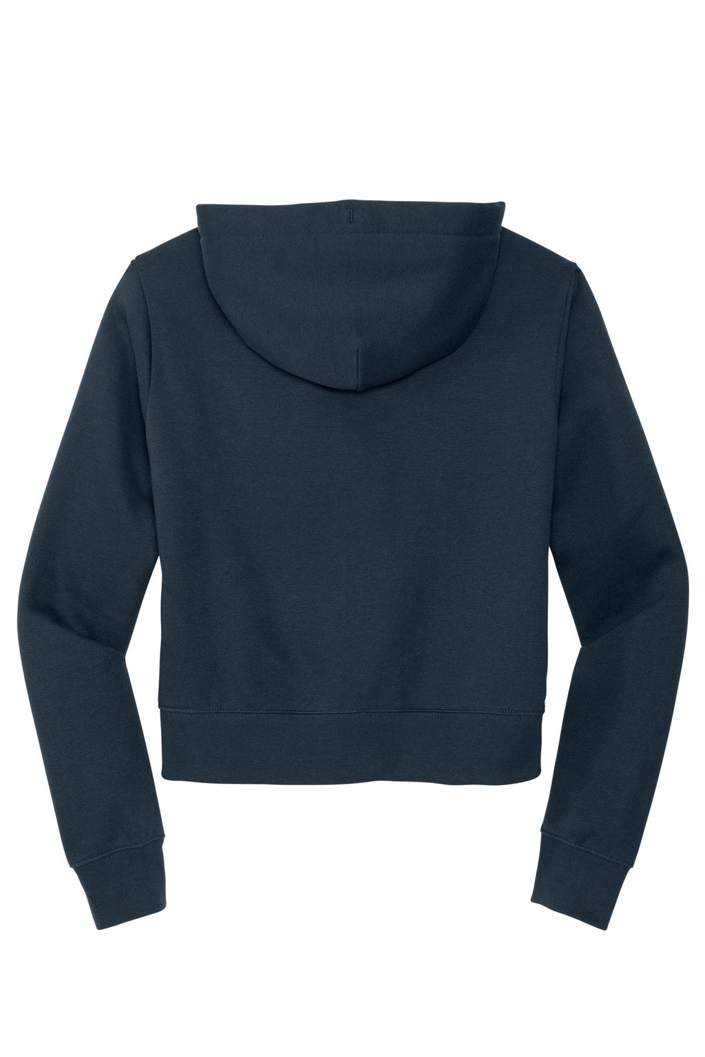 Rear View of NewNavy District Women's V.I.T. Fleece Full-Zip Hoodie DT6103