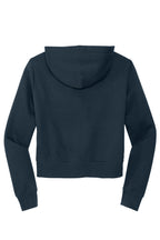 Rear View of NewNavy District Women's V.I.T. Fleece Full-Zip Hoodie DT6103