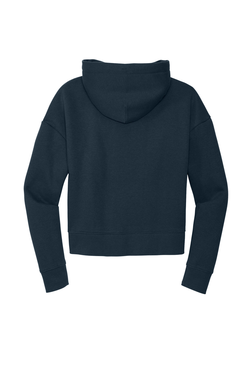 Rear View of NewNavy District Women's V.I.T. Fleece Hoodie DT6101