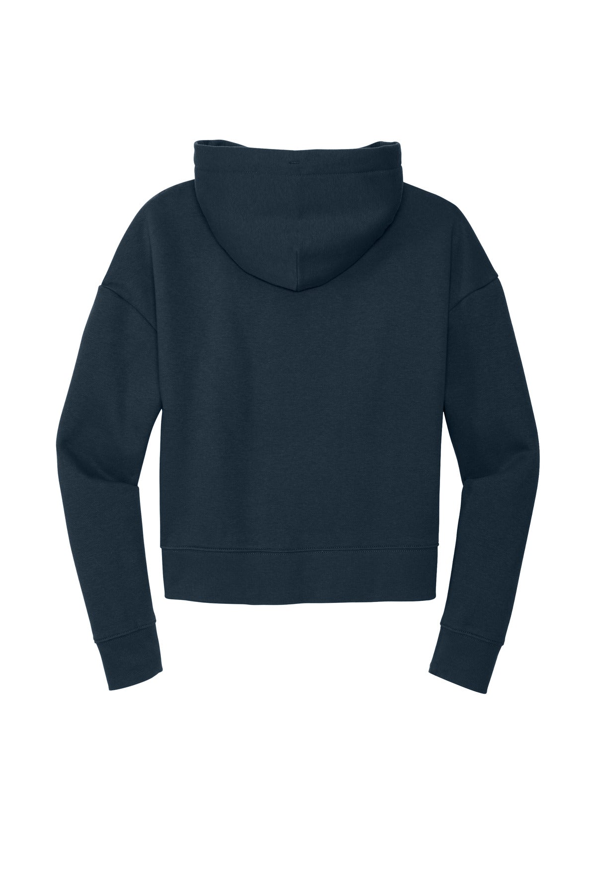 Rear View of NewNavy District Women's V.I.T. Fleece Hoodie DT6101