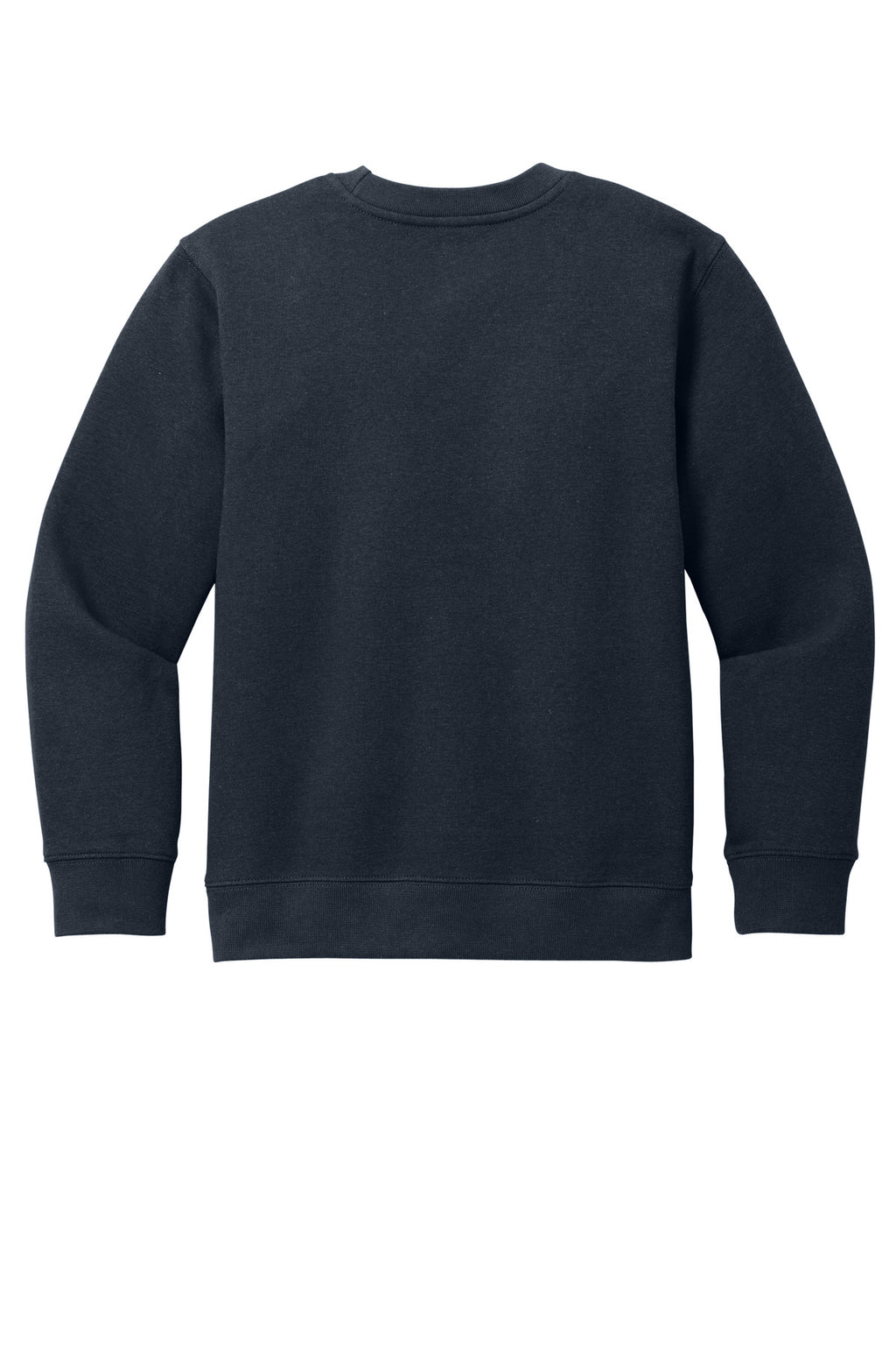 Rear View of NewNavy District Youth V.I.T. Fleece Crew DT6104Y