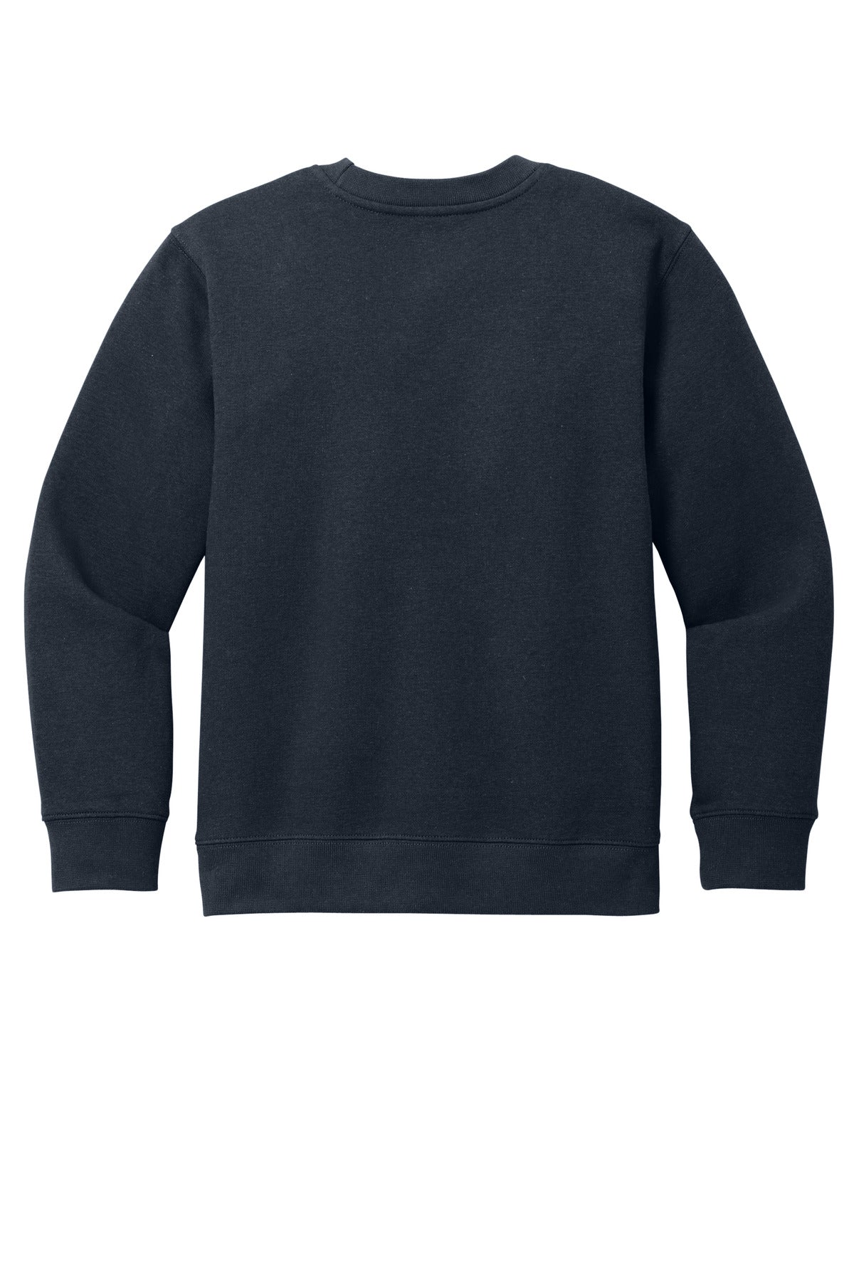 Rear View of NewNavy District Youth V.I.T. Fleece Crew DT6104Y