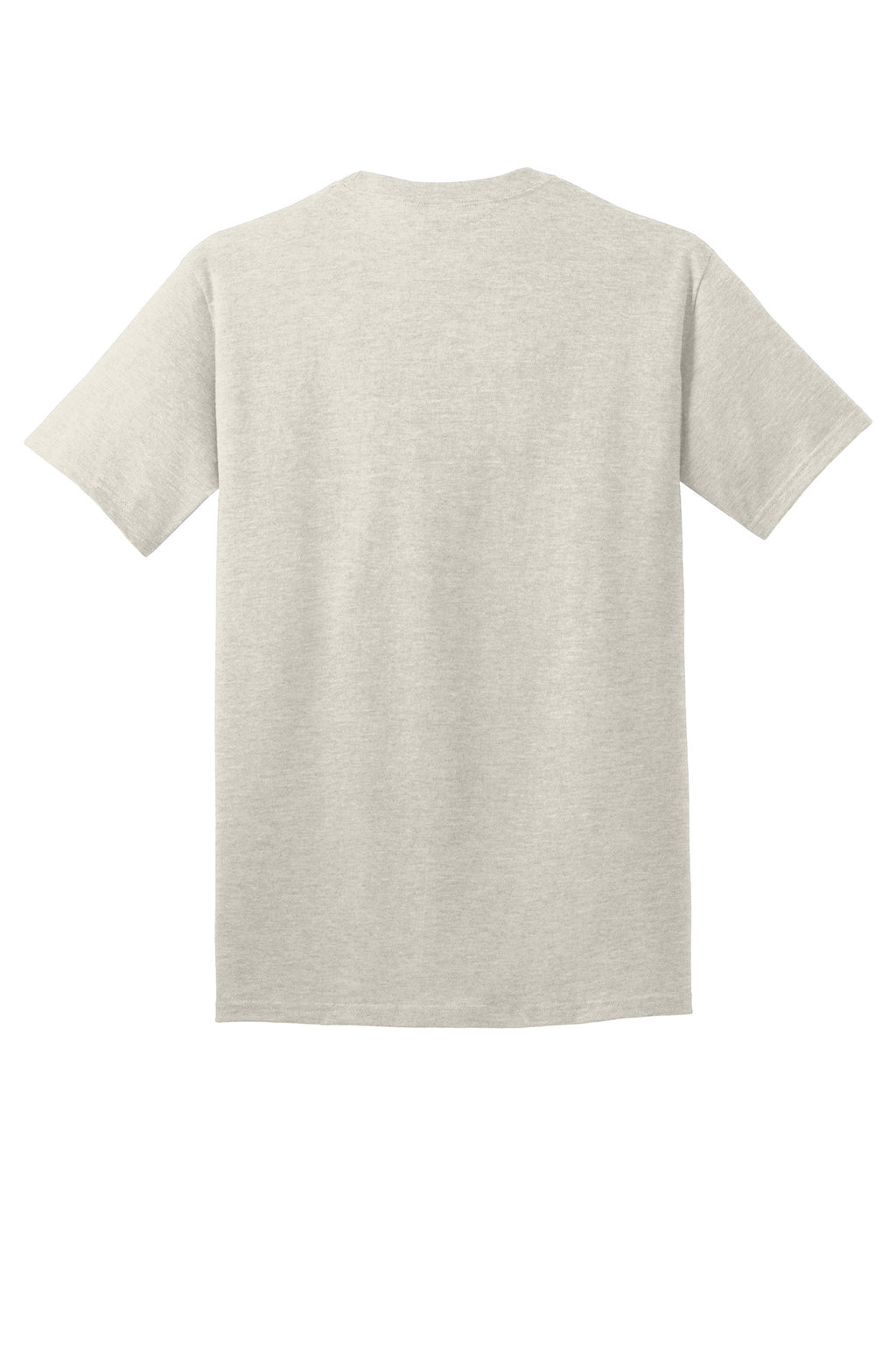 Rear View of OatHthr Port & Co Core Cotton Tee. PC54