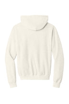 Rear View of OatHthr Port & Co Core Fleece Pullover Hooded Sweatshirt. PC78H