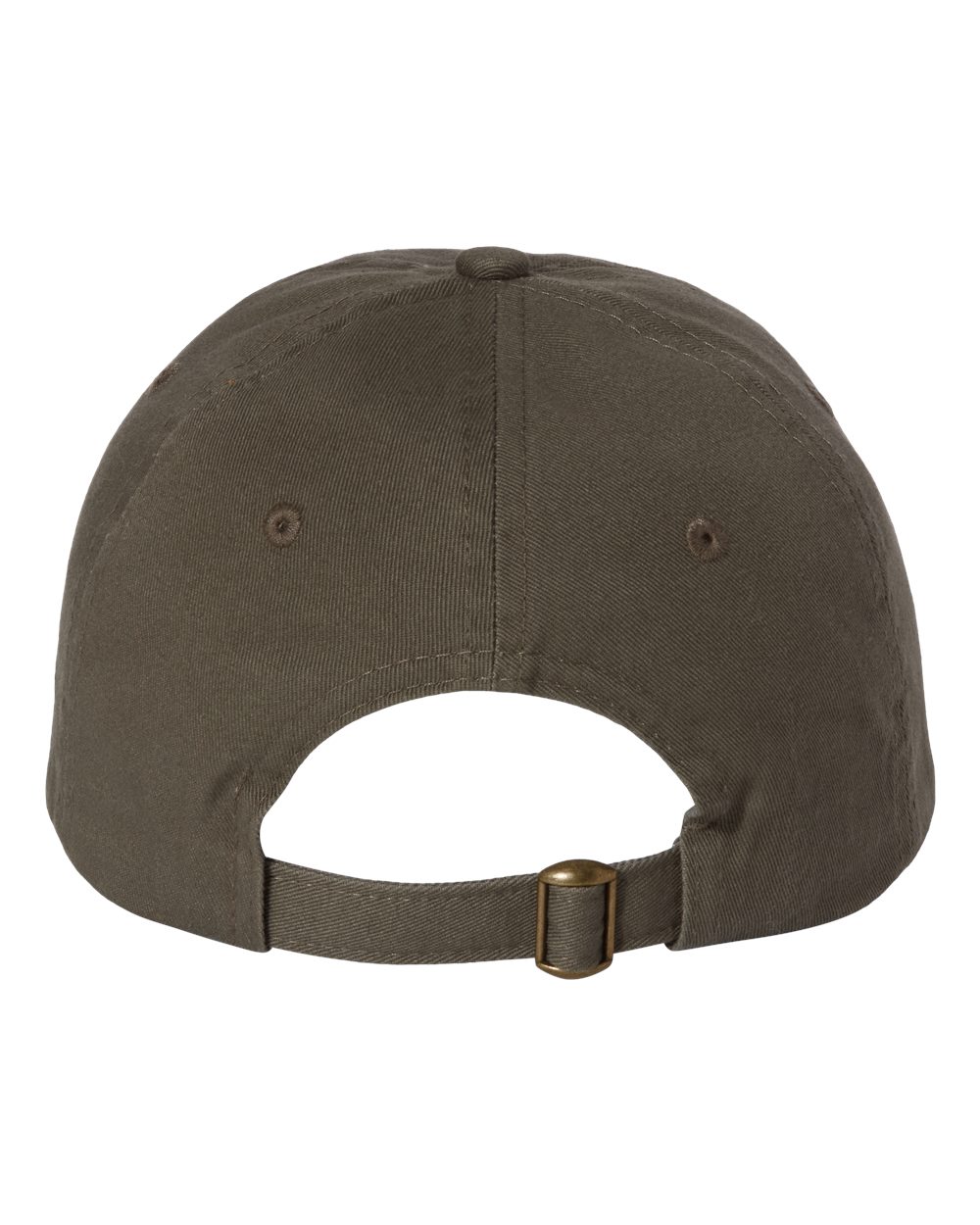 Rear View of Olive Bio-Washed Classic Dad Hat - VC300A