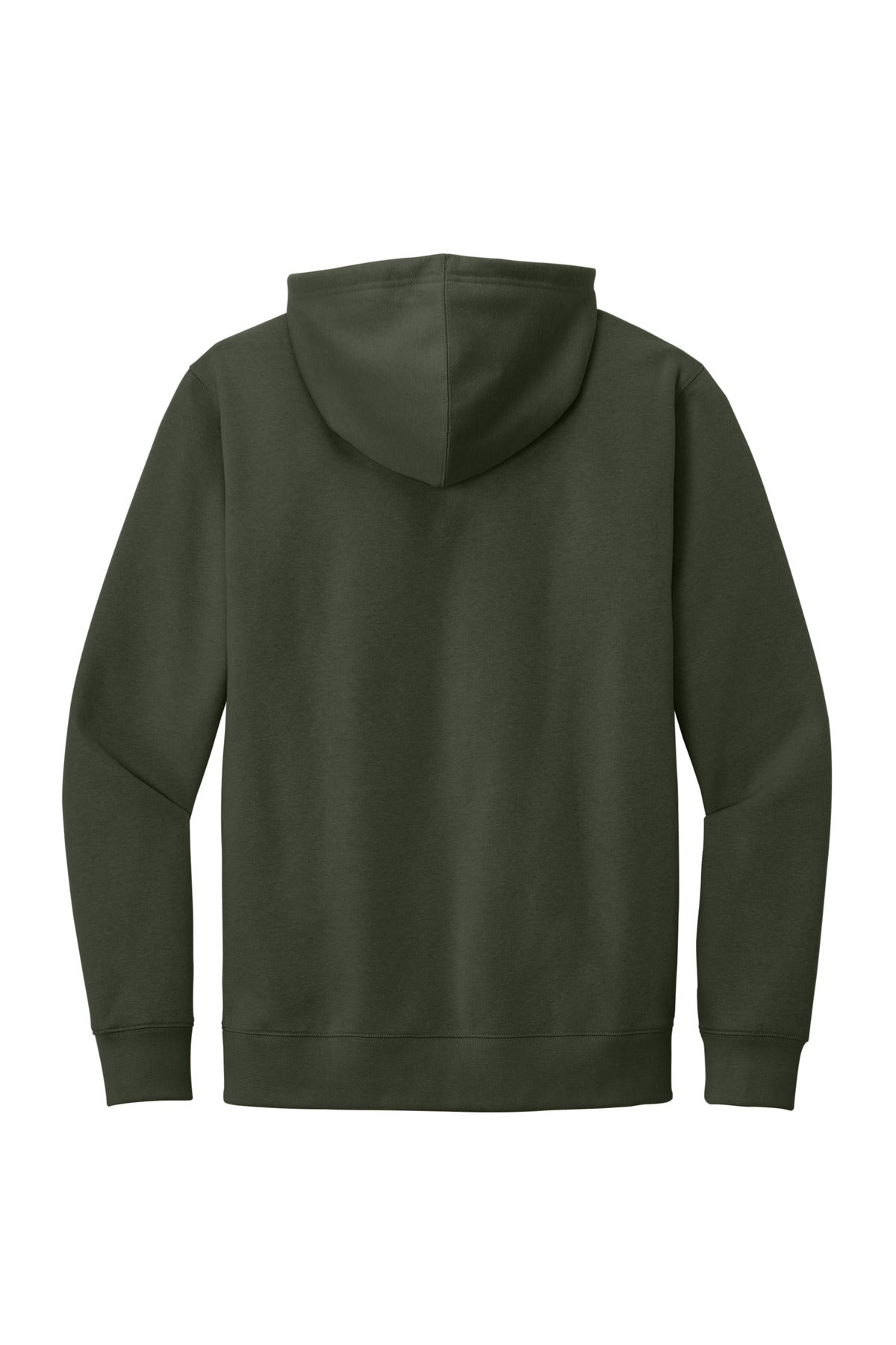 Rear View of Olive District V.I.T. Fleece Hoodie DT6100