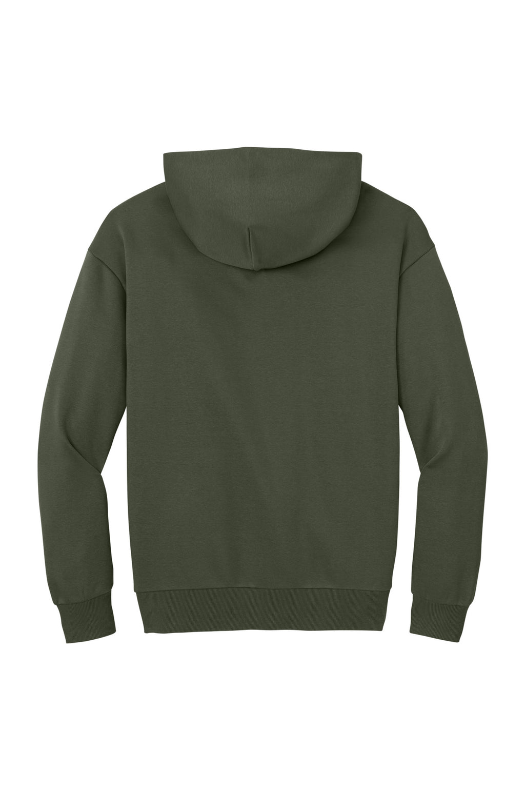 Rear View of Olive District V.I.T. Heavyweight Fleece Hoodie DT6150