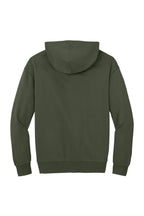Rear View of Olive District V.I.T. Heavyweight Fleece Hoodie DT6150