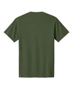 Rear View of Olive Port & Co Core Cotton Tee. PC54