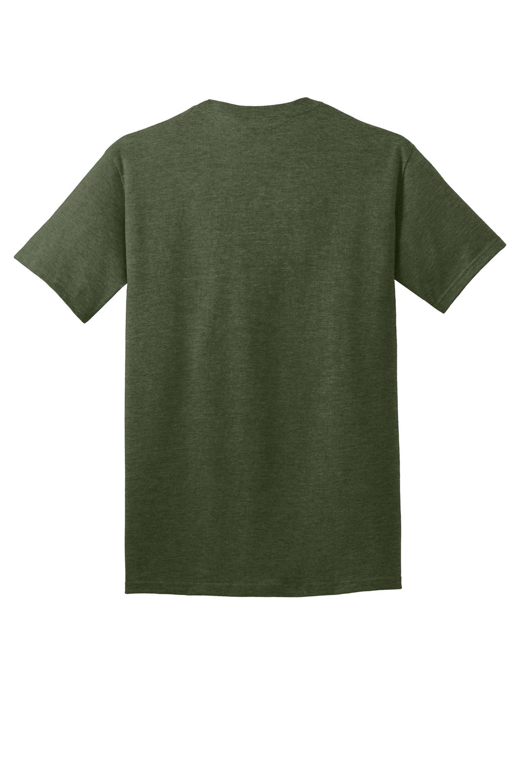 Rear View of OlvDrabGnH Port & Co Core Cotton Tee. PC54