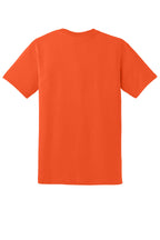 Rear View of Orange Gildan DryBlend 50 Cotton/50 Poly T-Shirt. 8000