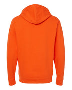 Rear View of Orange Midweight Hooded Sweatshirt - SS4500