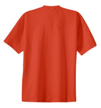 Rear View of Orange Port & Co Essential Tee. PC61