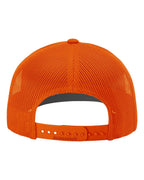 Rear View of Orange Snapback Trucker Cap - 112