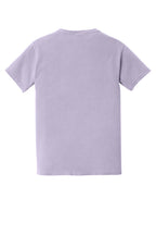 Rear View of Orchid COMFORT COLORS Heavyweight Ring Spun Pocket Tee. 6030