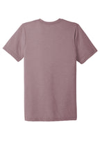 Rear View of Orchid Tb BELLA+CANVAS Unisex Triblend Short Sleeve Tee. BC3413