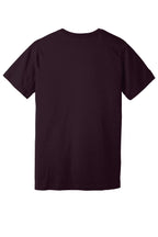 Rear View of Oxblood Black BELLA+CANVAS Unisex Jersey Short Sleeve Tee. BC3001