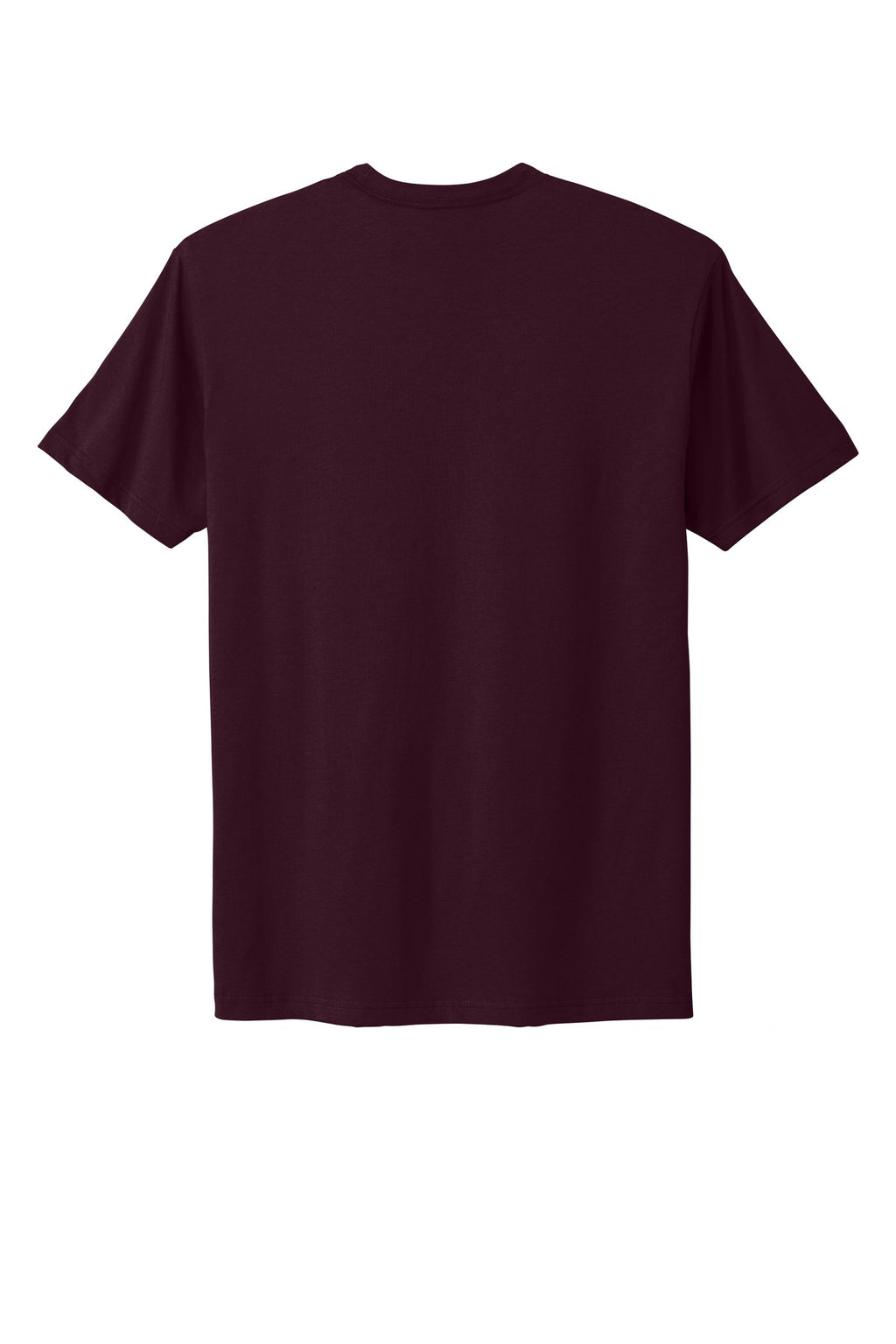 Rear View of Oxblood Next Level Apparel Adult Cotton Tee. NL3600