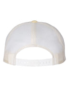 Rear View of Pale Banana/ Birch Low Pro Trucker Cap - 115