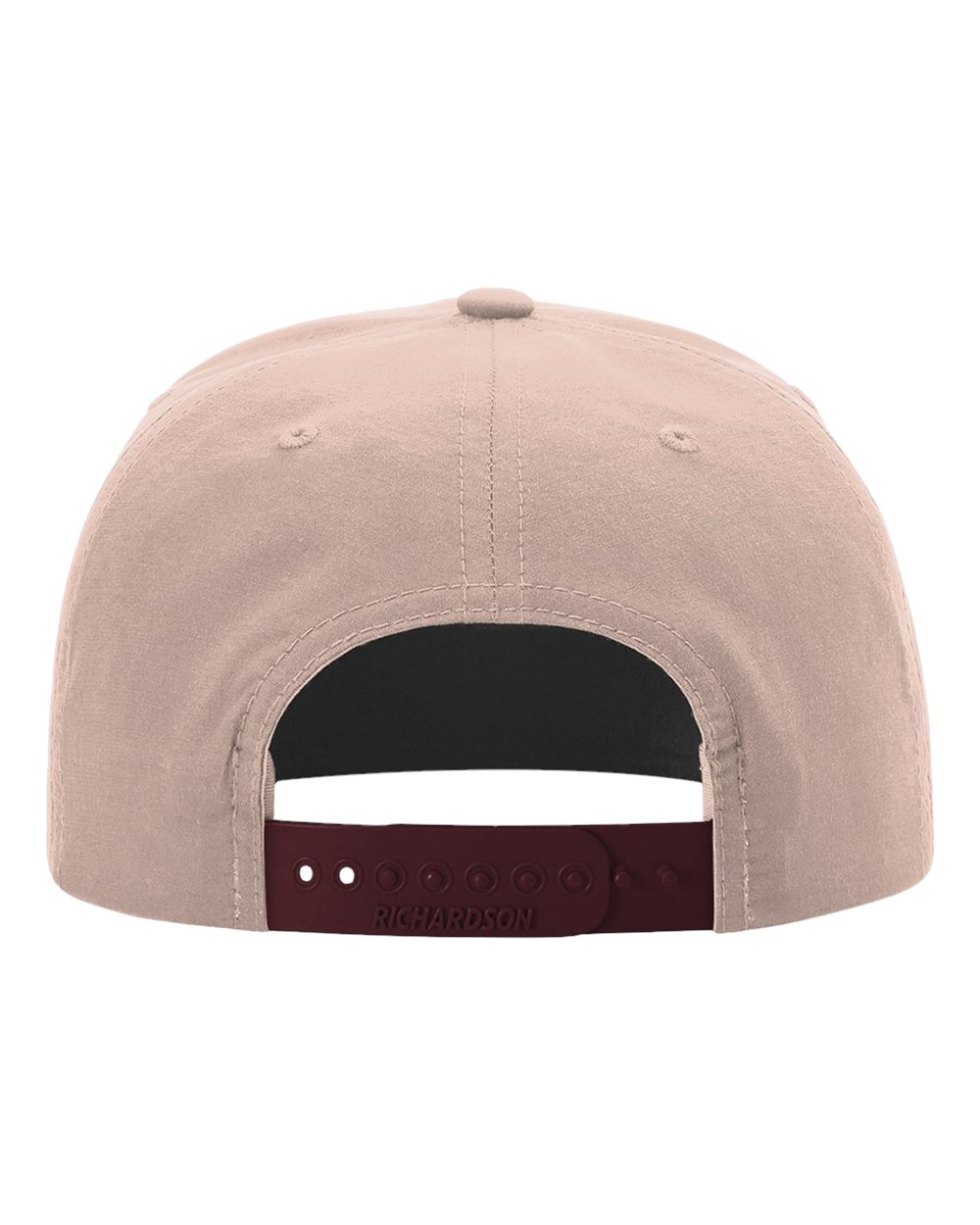 Rear View of Pale Peach/ Maroon Umpqua Snapback Cap - 256