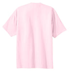 Rear View of Pale Pink Port & Co Essential Tee. PC61