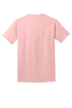 Rear View of PaleBlush Port & Co Core Cotton Tee. PC54