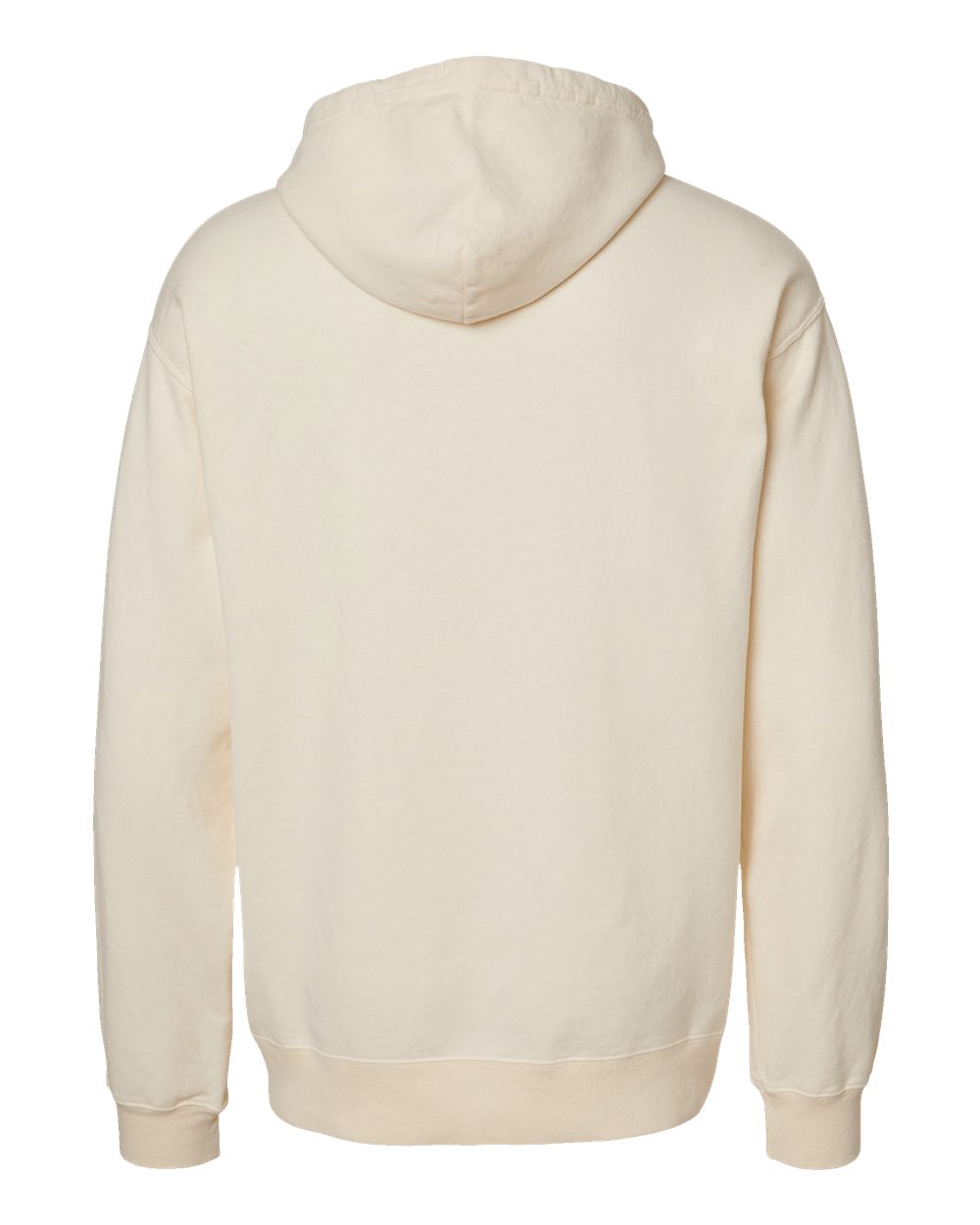 Rear View of Parchment Garment-Dyed Hooded Sweatshirt - GDH450