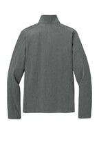 Rear View of Pearl Grey Hth Port Authority Core Soft Shell Jacket. J317